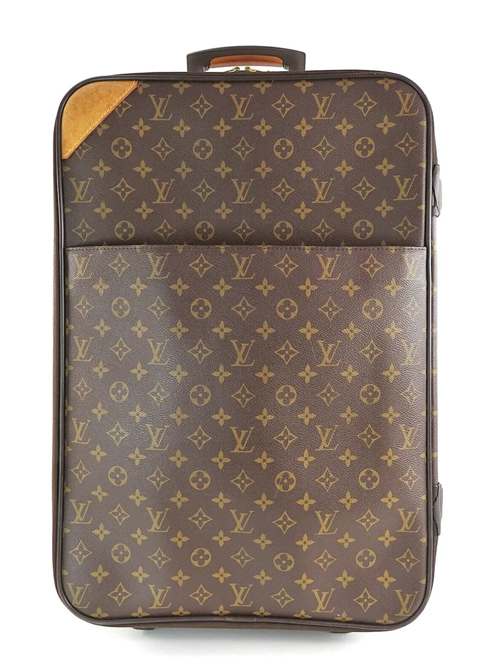 Louis Vuitton Monogram Rolling Suitcase in Brown and Tan